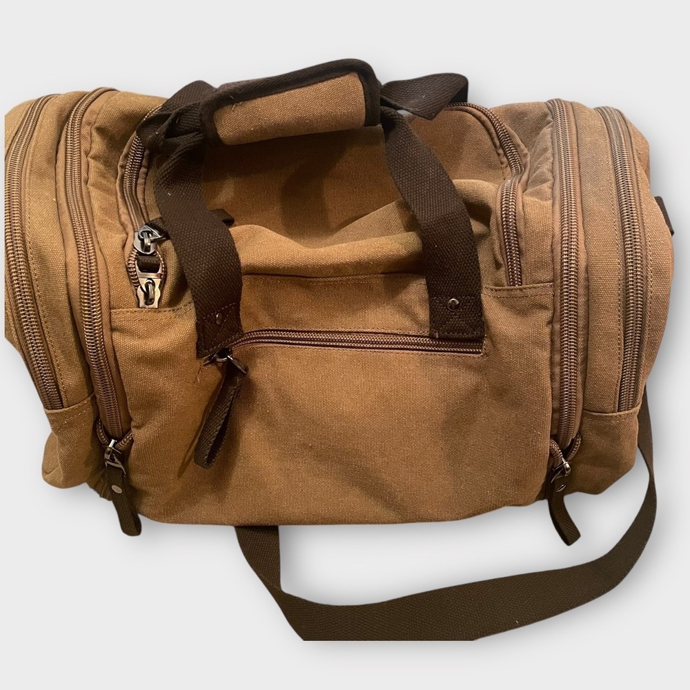 Toupons Canvas Travel Duffel Bag‎ Shoulder Bag Gym Sport Luggage Bag Pockets - Picture 4 of 6